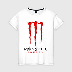 Футболка хлопковая женская MONSTER ENERGY, цвет: белый