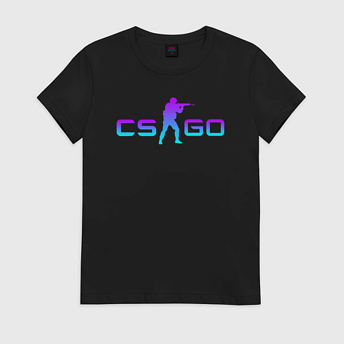 Женская футболка CS GO NEON / Черный – фото 1