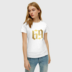 Футболка хлопковая женская 6ix9ine Gold, цвет: белый — фото 2