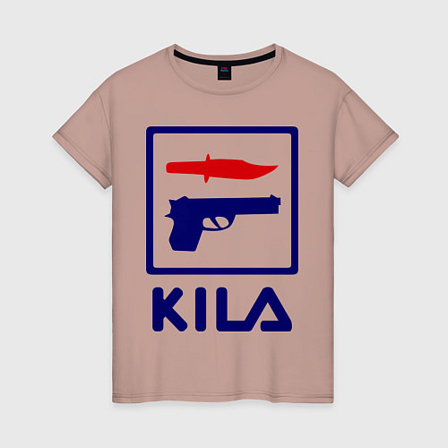 Женская футболка Kila Fila / Пыльно-розовый – фото 1