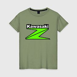 Футболка хлопковая женская KAWASAKI Z, цвет: авокадо