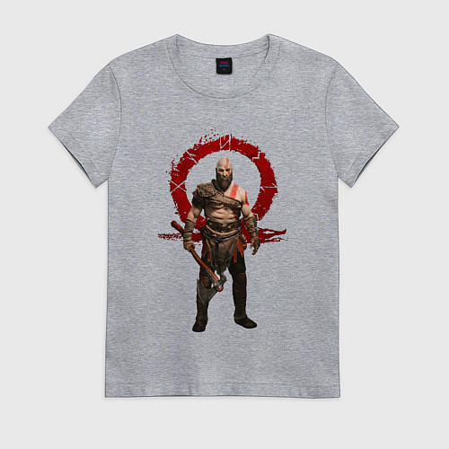 Женская футболка GOD OF WAR / Меланж – фото 1