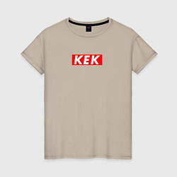 Футболка хлопковая женская KEK SUPREME STYLE, цвет: миндальный