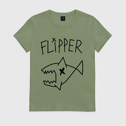 Футболка хлопковая женская Nirvana Flipper, цвет: авокадо