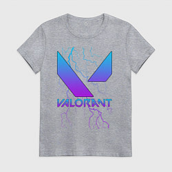 Футболка хлопковая женская VALORANT, цвет: меланж