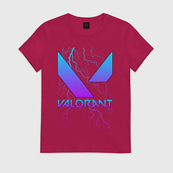 Футболка хлопковая женская VALORANT, цвет: маджента