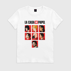 Футболка хлопковая женская БУМАЖНЫЙ ДОМ, цвет: белый