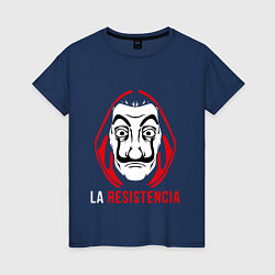 Футболка хлопковая женская La Resistenicia, цвет: тёмно-синий