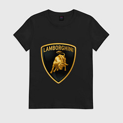 Футболка хлопковая женская Лаборджини, цвет: черный