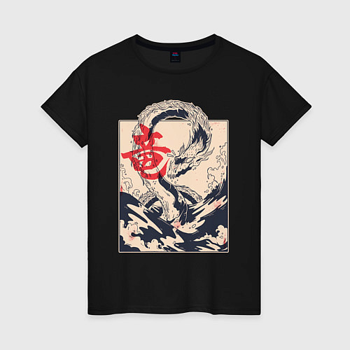 Женская футболка Морской дракон / Черный – фото 1