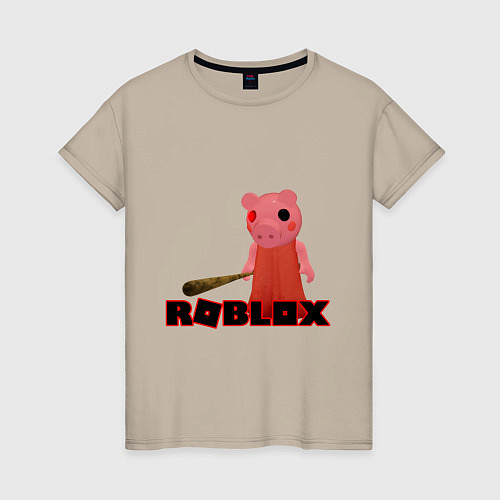 Женская футболка ROBLOX: PIGGI / Миндальный – фото 1