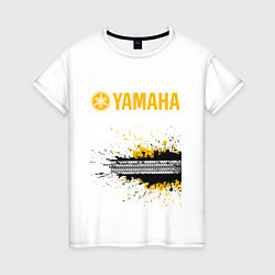 Футболка хлопковая женская YAMAHA Z, цвет: белый