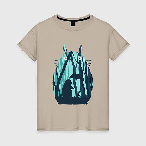 Женская футболка Totoro / Миндальный – фото 1