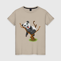 Женская футболка Смешная панда