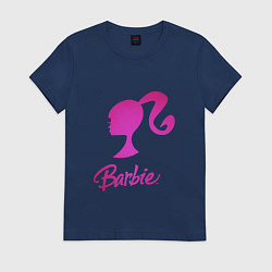Футболка хлопковая женская Барби, цвет: тёмно-синий