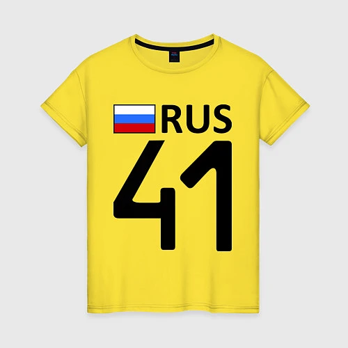 Женская футболка RUS 41 / Желтый – фото 1
