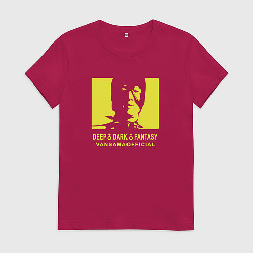 Женская футболка VANSAMA OFFICIAL Yellow / Маджента – фото 1