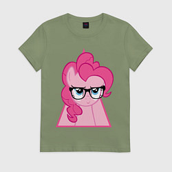 Футболка хлопковая женская Pinky Pie hipster, цвет: авокадо