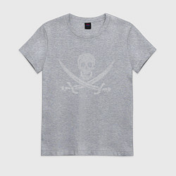 Футболка хлопковая женская Pirate, цвет: меланж