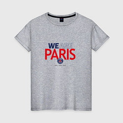 Футболка хлопковая женская PSG We Are Paris 202223, цвет: меланж