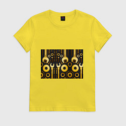 Футболка хлопковая женская КЛЮЧ ГАЙКА, цвет: желтый
