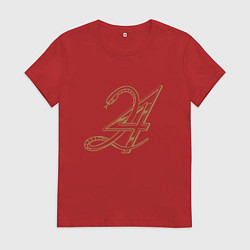 Футболка хлопковая женская Kobe Bryant, цвет: красный