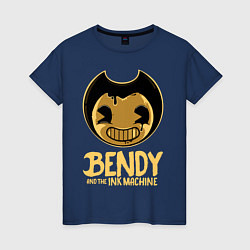 Футболка хлопковая женская Bendy And The Ink Machine, цвет: тёмно-синий