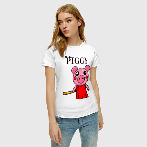 Женская футболка ROBLOX PIGGY / Белый – фото 3