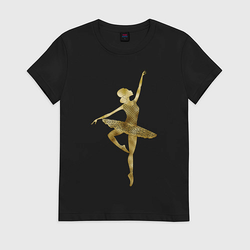 Женская футболка Балерина / Черный – фото 1