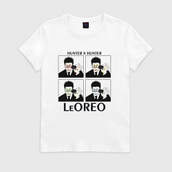 Футболка хлопковая женская ЛеОРЕО HunterXHunter 4цвета, цвет: белый