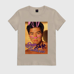 Футболка хлопковая женская Deep Dark, цвет: миндальный