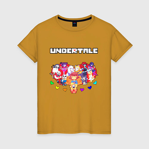 Женская футболка UNDERTALE / Горчичный – фото 1