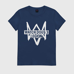 Футболка хлопковая женская Watch Dogs: Legion, цвет: тёмно-синий
