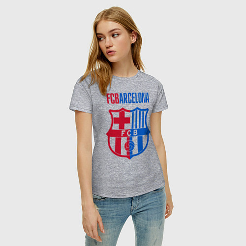 Женская футболка Barcelona FC / Меланж – фото 3
