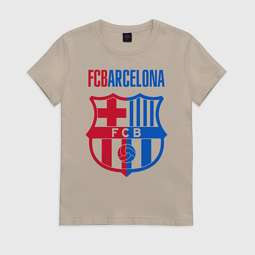 Женская футболка Barcelona FC / Миндальный – фото 1