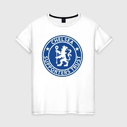 Футболка хлопковая женская Chelsea FC, цвет: белый