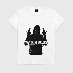 Футболка хлопковая женская Watch dogs 2 Z, цвет: белый
