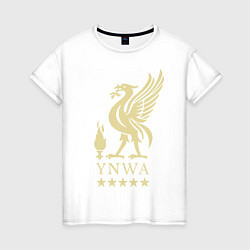Футболка хлопковая женская Liverpool FC, цвет: белый