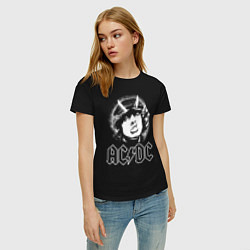 Футболка хлопковая женская ACDC Angus, цвет: черный — фото 2
