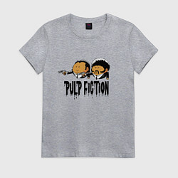 Футболка хлопковая женская Pulp fiction, цвет: меланж