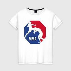 Футболка хлопковая женская MMA, цвет: белый