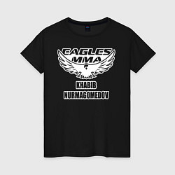 Футболка хлопковая женская MMA, цвет: черный