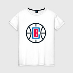 Футболка хлопковая женская Los Angeles Clippers, цвет: белый