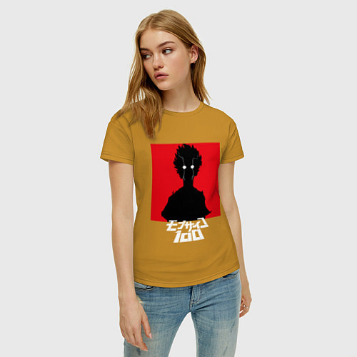 Женская футболка Mob psycho 100 Z / Горчичный – фото 3
