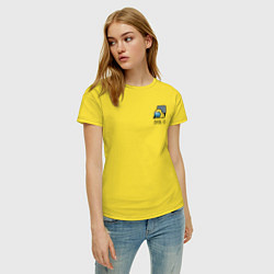 Футболка хлопковая женская AMONG US, цвет: желтый — фото 2