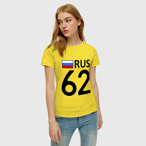 Женская футболка RUS 62 / Желтый – фото 3
