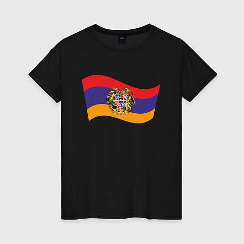Женская футболка Армения / Черный – фото 1