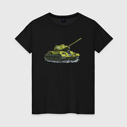 Женская футболка Т-34 / Черный – фото 1