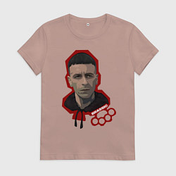 Футболка хлопковая женская Голяк Brassic Винни Онил, цвет: пыльно-розовый