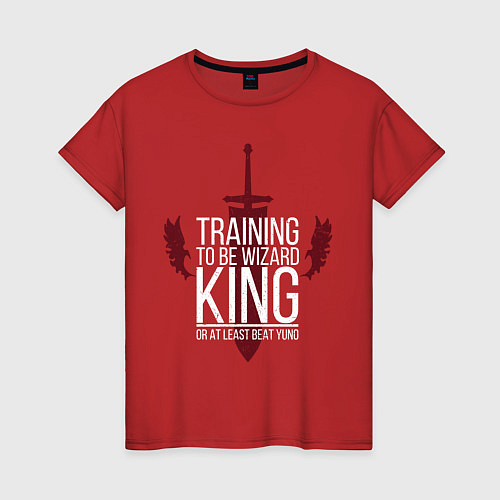 Женская футболка Traing to be king / Красный – фото 1